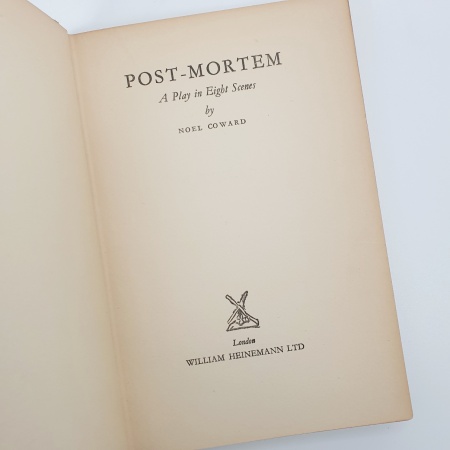 Post-Mortem. A Play in Eight Scenes [INSCRIBED]