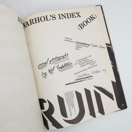 Andy Warhol's Index (Book)